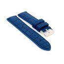 Silikon Alligator Kroko Uhrenarmband Modell Silikrok-XS blau-TiT 20 mm