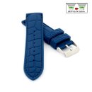 Easy-Klick Silikon Alligator-Kroko Uhrenarmband Modell Silikrok-XS blau-TiT 20 mm