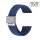 Elastic Easy-Klick Textil Uhrenarmband Modell Spotty blau 22 mm