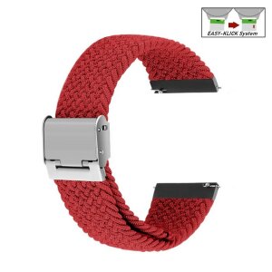 Elastic Easy-Klick Textil Uhrenarmband Modell Spotty rot 20 mm