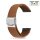 Elastic Easy-Klick Textil Uhrenarmband Modell Spotty hell-braun 22 mm