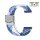 Elastic Easy-Klick Textil Uhrenarmband Modell Spotty blau-weiß 20 mm