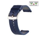 Sportliches Easy-Klick Kalbsleder Uhrenarmband Modell Maestro blau 20 mm