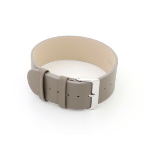 Feinstes Leder Durchzugs-Uhrenarmband Modell Luzern taupe-braun 10 mm 