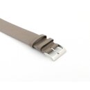 Feinstes Leder Durchzugs-Uhrenarmband Modell Luzern taupe-braun 12 mm