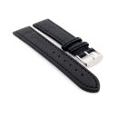 Easy-Klick Soft Büffelkalb-Leder Uhrenarmband Modell Kansas schwarz 20 mm