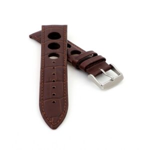 Rallye Alligator Uhrenarmband Modell Espo mocca-TiT 22 mm