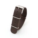 Nato- Leder Uhrenband Modell United-S dunkelbraun 18 mm Nato Strap