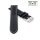 Easy-Klick Racing Kalbsleder Uhrenarmband Modell Hoomer schwarz-grau 20 mm