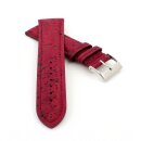 Echt Kork Uhrenarmband Modell Korky-Chrono bordeaux-rot 20 mm