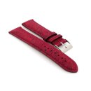 Echt Kork Uhrenarmband Modell Korky-Chrono bordeaux-rot 20 mm