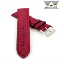 Easy-Klick echt Kork Uhrenarmband Modell Korky-Chrono bordeaux-rot 18 mm