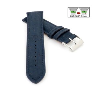 Easy-Klick echt Kork Uhrenarmband Modell Korky-Chrono blau 20 mm