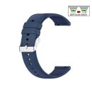 Easy-Klick Premium Silikon Uhrenarmband Modell Futore blau 22 mm