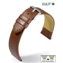 Eulit Easy-Klick  feines Rindleder Uhrenarmband genarbt Modell Kansas cognac 16 mm