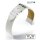 Eulit Easy-Klick  feines Rindleder Uhrenarmband genarbt Modell Kansas weiß 16 mm