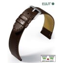 Eulit Easy-Klick  feines Rindleder Uhrenarmband genarbt Modell Kansas mocca 20 mm