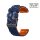 Easy-Klick Future Premium Silikon Uhrenarmband Modell Jedi blau-orange 22 mm