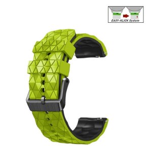 Easy-Klick Future Premium Silikon Uhrenarmband Modell Jedi grün-schwarz 22 mm