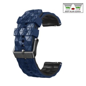 Easy-Klick Future Premium Silikon Uhrenarmband Modell Jedi blau-schwarz 22 mm