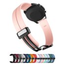 Easy-Klick Silikon Uhrenarmband Modell Hotspot-P mit Magnet-Faltschließe rosa 22 mm