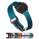 Easy-Klick Silikon Uhrenarmband Modell Hotspot-P mit Magnet-Faltschließe türkis 22 mm