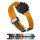 Easy-Klick Silikon Uhrenarmband Modell Hotspot mit Magnet-Faltschlie&szlig;e orange-gelb 22 mm