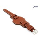 Fluco Snow-Calf Uhrenarmband mit Unterlage Modell Jerico cognac 24 mm