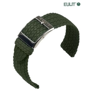 Eulit Perlon Uhrenarmband Modell Palma-Pacific-SP XL-extralang grün 22 mm