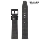 Stailer Easy-Klick Canvas Textil Uhrenarmband Modell Fabrice grau 20 mm, wasserfest