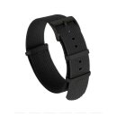 GEO-Straps Nato Canvas-Nylon Uhrenarmband Modell Quest-P schwarz 22 mm