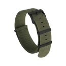 GEO-Straps Nato Canvas-Nylon Uhrenarmband Modell Quest-P grün 22 mm