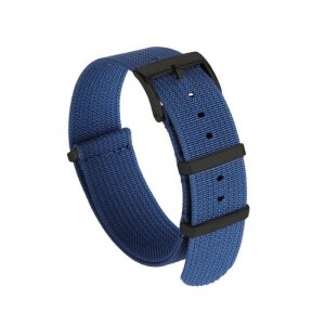 GEO-Straps Nato Canvas-Nylon Uhrenarmband Modell Quest-P blau 22 mm