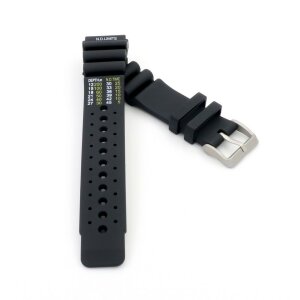 Kautschuk Diver Uhrenarmband Modell Jetter-KS schwarz 22 mm Uhrenar