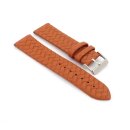 Lorica-Leder Uhrenarmband mit Flechtmuster Modell Italia cognac 18 mm