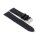 Lorica-Leder Uhrenarmband mit Flechtmuster Modell Italia schwarz 20 mm