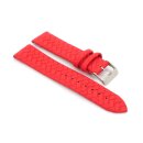 Lorica-Leder Uhrenarmband mit Flechtmuster Modell Italia rot 20 mm