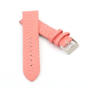 Lorica-Leder Uhrenarmband mit Flechtmuster Modell Italia rosa-pink 20 mm