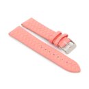 Lorica-Leder Uhrenarmband mit Flechtmuster Modell Italia rosa-pink 20 mm