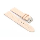 Lorica-Leder Uhrenarmband mit Flechtmuster Modell Italia beige-creme 22 mm