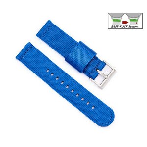 Easy-Klick Nylon-Textil Uhrenarmband Modell Tramper königs-blau 20 mm