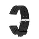 Premium Silikon Uhrenarmband Modell Tropical schwarz 22 mm