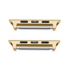2 Adapter für Apple-Watch 38/40/41 mm Edelstahl gold...