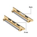 2 Adapter für Apple-Watch 38/40/41 mm Edelstahl gold gebürstet, 20 mm Steganstoß