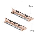 2 Adapter für Apple-Watch 38/40/41 mm Edelstahl rosegold gebürstet, 20 mm Steganstoß