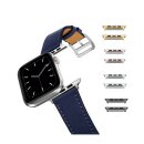 2 Adapter f&uuml;r Apple-Watch 38/40 mm Edelstahl silber geb&uuml;rstet, 22 mm Stegansto&szlig;