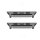 2 Adapter für Apple-Watch 42/44/45 mm Edelstahl schwarz gebürstet, 22 mm Steganstoß