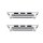 2 Adapter für Apple-Watch 42/44/45 mm Edelstahl silber gebürstet, 24 mm Steganstoß