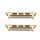 2 Adapter für Apple-Watch 42/44 mm Edelstahl gold gebürstet, 24 mm Steganstoß