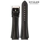 Stailer Rindleder Uhrenarmband Modell Navigator-5071 schwarz-WN 20 mm